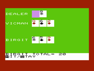 VIC 21 Casino-Style Blackjack screenshot 1 for Vic-20